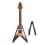 kaffeefarbene E-Gitarre, Modell 10 cm, mit Ständer und Koffer 13