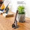 kaffeefarbene E-Gitarre, Modell 10 cm, mit Ständer und Koffer 6