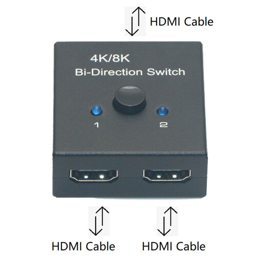 8K 4K HDMI 2.1 bidirektionaler Switch 40 Gbit/s Metall 2