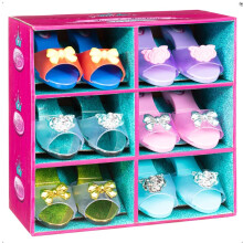 Princess Girls Set of 6 Pairs Slipper Play Shoes Fancy Dress Up Gift Set