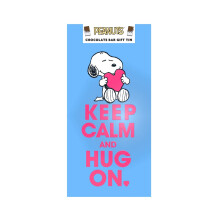 Peanuts Snoopy Keep Calm & Hug On Chocolate Bar Gift Tin Collectable Gift