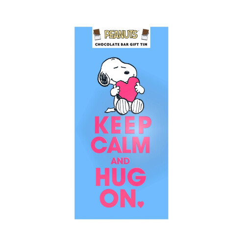 Peanuts Snoopy Keep Calm & Hug On Chocolate Bar Gift Tin Collectable Gift 1