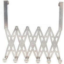 Towel Hooks Stainless Steel Over Door Hook with 6 Hooks for Coat Bag Towel Robe Hat - Heavy Duty Hanger Hook - Flexible Shape - for Bedroom Bathroom