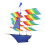 3D Huge Rainbow Sailboat Flying Kite Outdoor 2