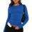 Royalblaues Damen-Rundhals-Top aus 95/5 Polyester Größe M 2