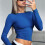 Royalblaues Damen-Rundhals-Top aus 95/5 Polyester Größe M 4