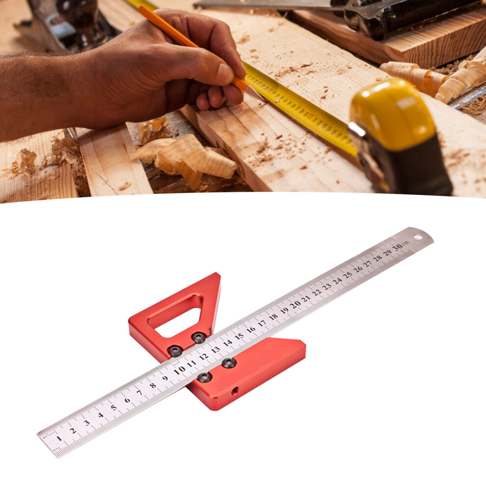 12In Stainless Steel Ruler Center Finder With 0.05Mm Accuracy For Woodwork 4071338174271