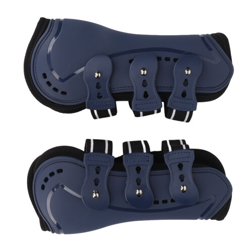 Lightweight Blue Horse Front Leg Boots, Shock Absorbing, Jumping & Training