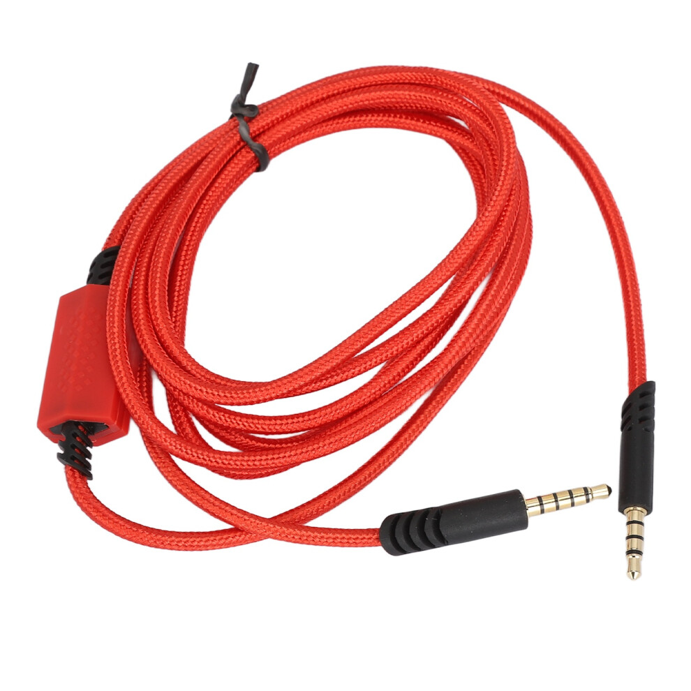 Headphone Replacement Cable with Silent Control for Logitech ASTRO A10 A40 Red