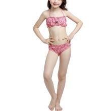 Mädchen Fischschwanz-Badeanzug mit Bindehals, Slim-Fit, weiche und flexible Kinder-4-teiliges Badeanzug-Set für Poolparty, Strand, Wasserme