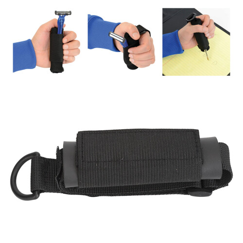 Adjustable Utensil Holder Strap for Elderly & Weak Grip, Foam & Hook-Loop