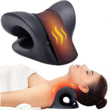 Neck Stretcher for Neck Pain Relief, Heated Cervical Traction Device Pillow with Graphene Heating Pad