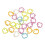 24Pcs Stitch Markers Metal Crochet Locking 4