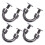 14 Sets D Ring Connector Buckle 11x9x3mm Silver 9