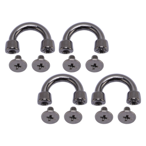 14 Sets D Ring Connector Buckle 11x9x3mm Silver 2