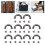 10 Sets U Ring Connector Buckle Gunmetal 12