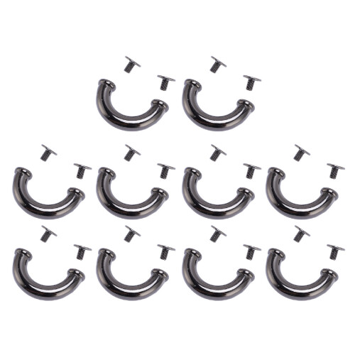 10 Sets U Ring Connector Buckle Gunmetal 2