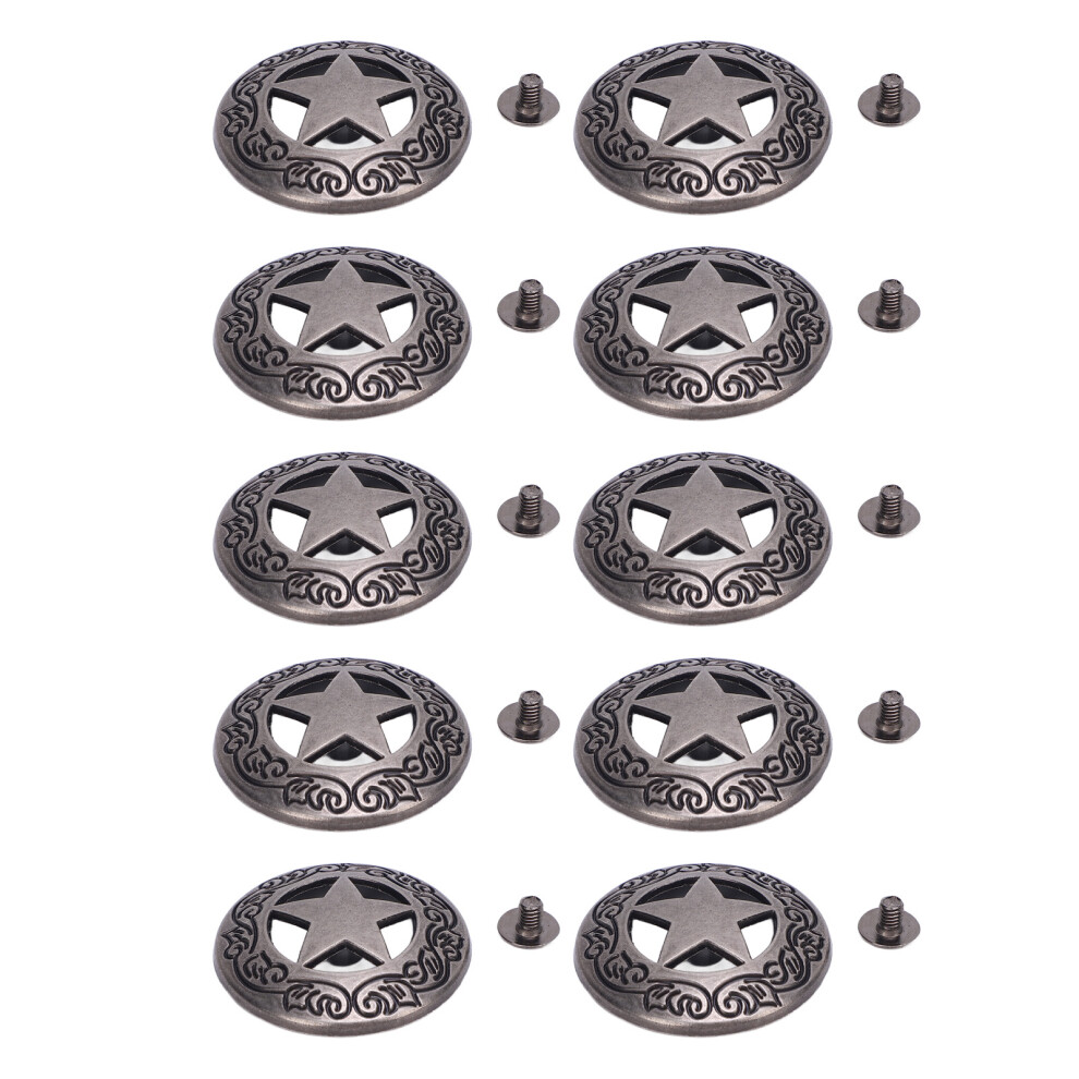 10 Sets Rivets Screws Gunmetal 28Mm Hollow Five 9121376305894