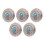 5 Sets Screw Back Button Silver Flower Blue 6