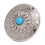 5 Sets Screw Back Button Silver Flower Blue 14