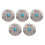 5 Sets Screw Back Button Silver Flower Blue 7