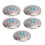 5 Sets Screw Back Button Silver Flower Blue 8
