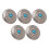 5 Sets Screw Back Button Silver Flower Blue 3