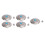 5 Sets Screw Back Button Silver Flower Blue 10