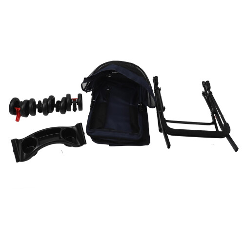 Dog Cat Stroller Breathable Visible Mesh Metal
