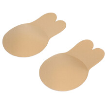 Hasen-Ohren-Klebe-BH ohne Träger, rückenfrei, wiederverwendbar, PUSH-UP, Brustlift, Nippelkappen für Damen, Hautfarbe, L/XL