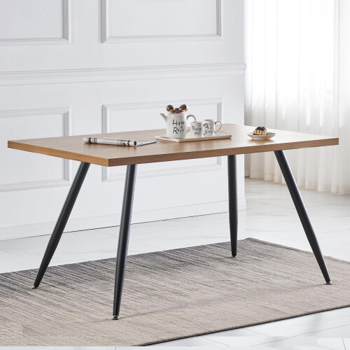 (Oak) 1.5M Wooden Dining Table 4-6 People Kitchen Tables