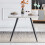 (White) 1.5M Wooden Dining Table 4-6 People Kitchen Tables 6