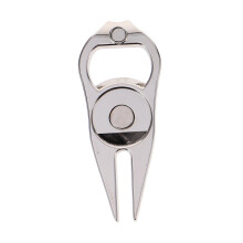 Golf Fork Zinc Alloy Divot Tool Black Ball Marker Hotfix Tool Golf Training Tool