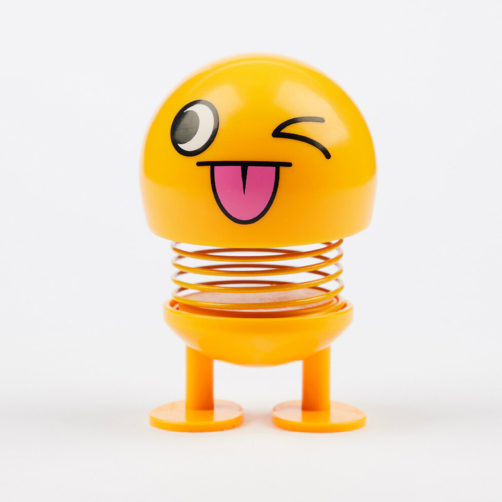 Spring Bobble Head Toy Cute Face Car Emotion Doll 9121376307263