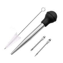 BBQ Marinade Injector Set, Multi-Piece Spice Tool With Drip Nozzle, Cleaning Brush, For Juicy Meat And Poultry, Grill