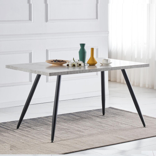 (Grey) 1.2M Wooden Dining Table 4 People Kitchen Tables