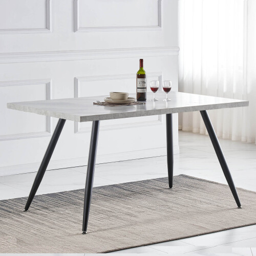 (White) 1.2M Wooden Dining Table 4 People Kitchen Tables