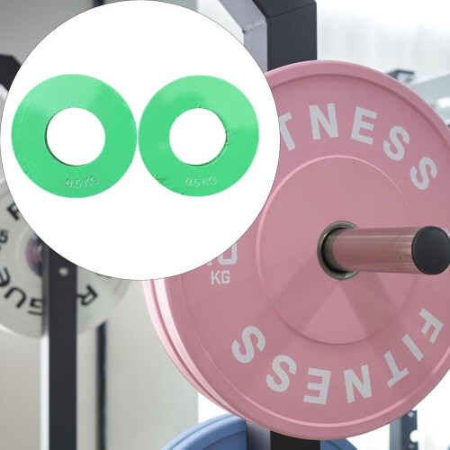 Strength Training Micro Plates 2-Pack 0.5 Kg Green Weight Plate For Home Gym Barbell Compatibility 2