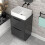 NES Home Nes Home 500mm Dark Grey Freestanding Vanity Unit With Square Bowl Basin 4