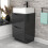 NES Home Nes Home 500mm Dark Grey Bathroom Vanity Unit, Worktop With Square Bowl Basin 3