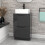 NES Home Nes Home 500mm Dark Grey Bathroom 2 Drawers Vanity & Worktop With Square Basin 2