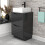 NES Home Nes Home 500mm Dark Grey Bathroom 2 Drawers Vanity & Worktop With Square Basin 3
