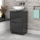 NES Home Nes Home Dark Grey 500mm Freestanding Vanity Round Ceramic Countertop Basin 1