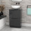 NES Home Nes Home Dark Grey 500mm Freestanding Vanity Round Ceramic Countertop Basin 2