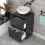 NES Home Nes Home Dark Grey 500mm Freestanding Vanity Round Ceramic Countertop Basin 5