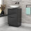 NES Home Nes Home Dark Grey 500mm Freestanding Vanity Unit With Round Ceramic Basin 1