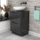 NES Home Nes Home Dark Grey 500mm Freestanding Vanity Unit With Round Ceramic Basin 4