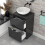 NES Home Nes Home Dark Grey 500mm Freestanding Vanity Unit With Round Ceramic Basin 5