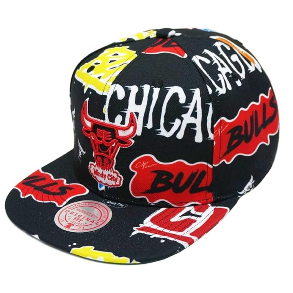 (One Size) Chicago Bulls NBA Snapback Men's Mitchell & Ness Cap - New