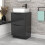 NES Home Nes Home 500mm Dark Grey Drawers Vanity, Worktop & Square Rounded Corner Basin 1